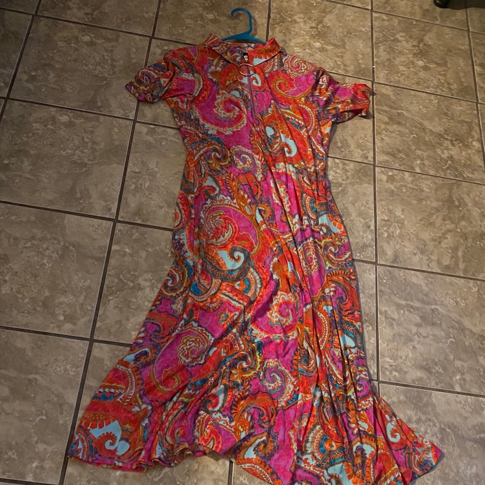 MSK Colorful Paisley Maxi Dress